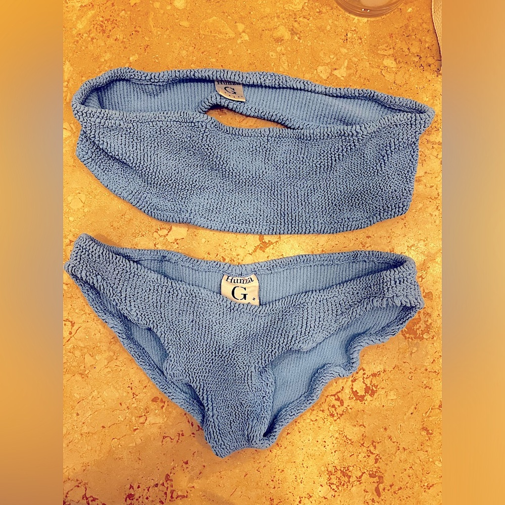 Hunza G GiGi Crinkle Bikini - Blue